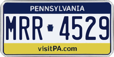 PA license plate MRR4529