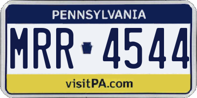 PA license plate MRR4544