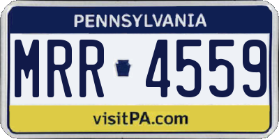 PA license plate MRR4559