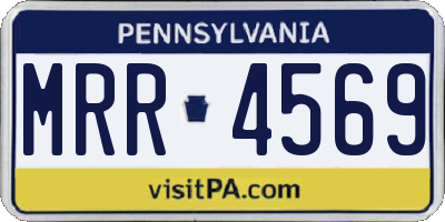 PA license plate MRR4569