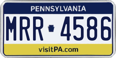 PA license plate MRR4586