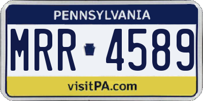 PA license plate MRR4589