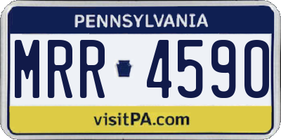 PA license plate MRR4590