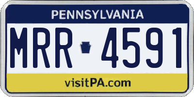 PA license plate MRR4591