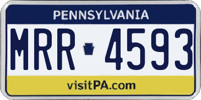 PA license plate MRR4593