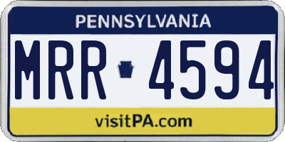 PA license plate MRR4594