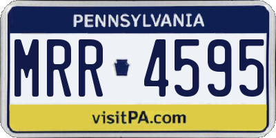 PA license plate MRR4595