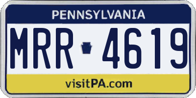 PA license plate MRR4619