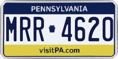 PA license plate MRR4620
