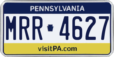PA license plate MRR4627