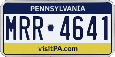 PA license plate MRR4641