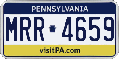 PA license plate MRR4659