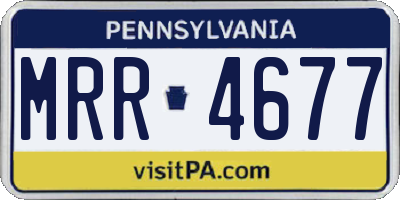 PA license plate MRR4677