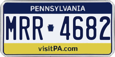 PA license plate MRR4682