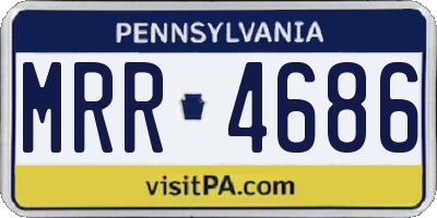 PA license plate MRR4686