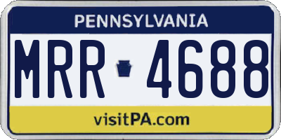 PA license plate MRR4688