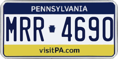 PA license plate MRR4690