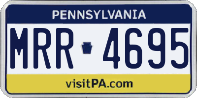 PA license plate MRR4695