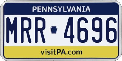 PA license plate MRR4696