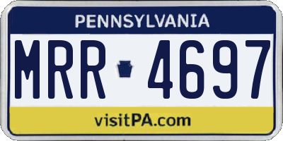 PA license plate MRR4697
