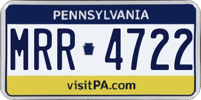 PA license plate MRR4722