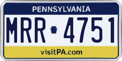 PA license plate MRR4751