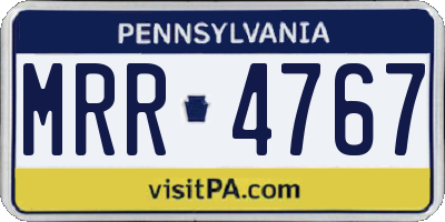 PA license plate MRR4767