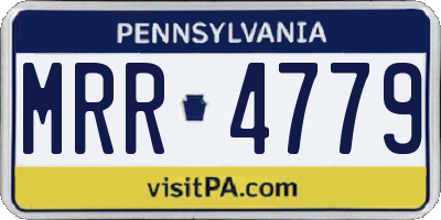 PA license plate MRR4779