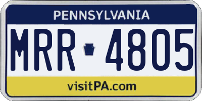 PA license plate MRR4805