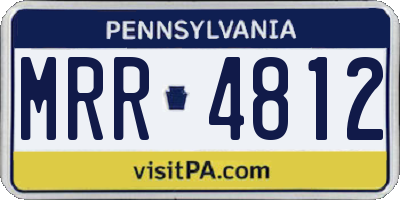 PA license plate MRR4812