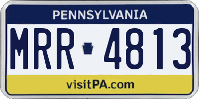 PA license plate MRR4813