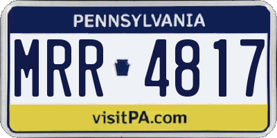 PA license plate MRR4817