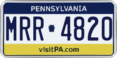 PA license plate MRR4820
