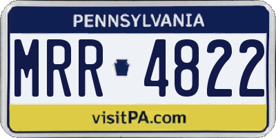 PA license plate MRR4822