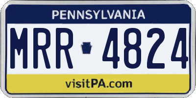 PA license plate MRR4824