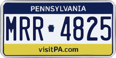 PA license plate MRR4825