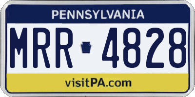 PA license plate MRR4828