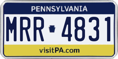 PA license plate MRR4831