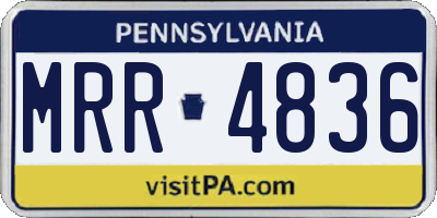 PA license plate MRR4836