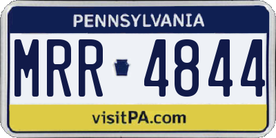 PA license plate MRR4844