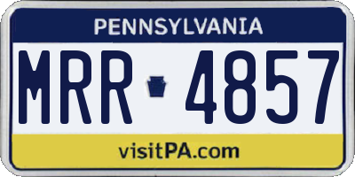 PA license plate MRR4857