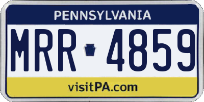 PA license plate MRR4859