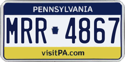 PA license plate MRR4867