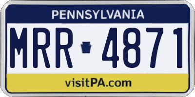 PA license plate MRR4871
