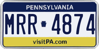 PA license plate MRR4874
