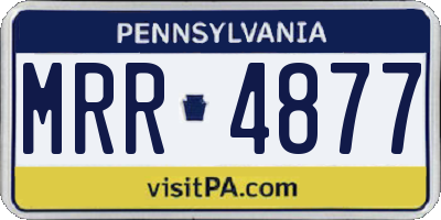 PA license plate MRR4877