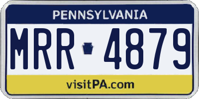 PA license plate MRR4879
