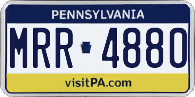 PA license plate MRR4880