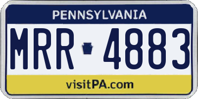 PA license plate MRR4883