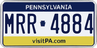 PA license plate MRR4884